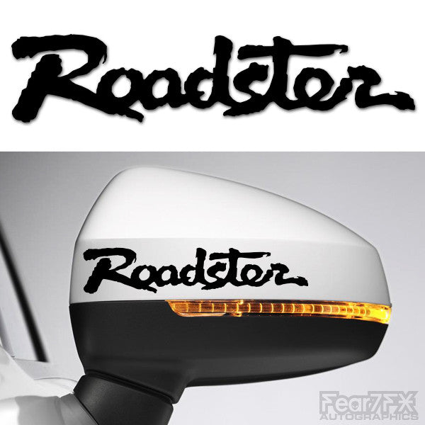 2x Roadster Side Mirror Vinyl Transfer Decals
