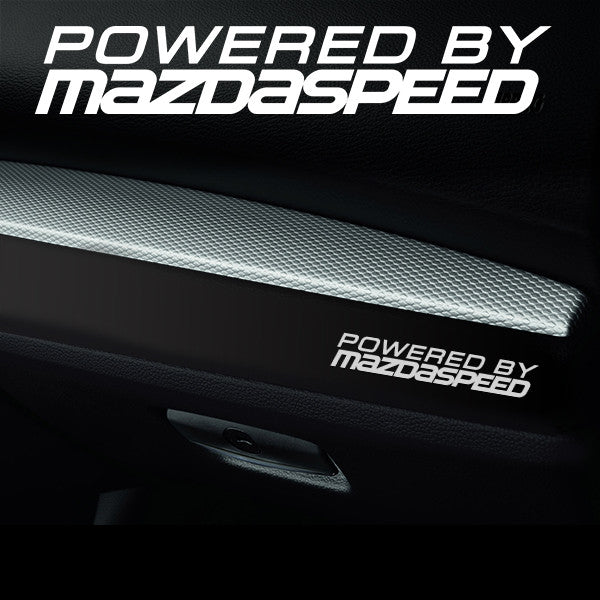 2x Mazdaspeed Dashboard Powered By Vinyl Decal