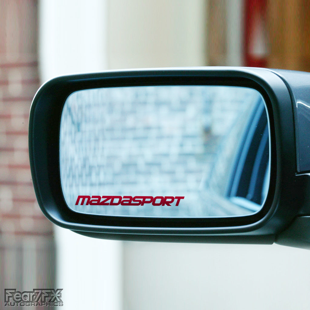 2x MazdaSport Wing Mirror Vinyl Transfer Decals