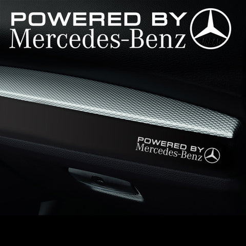 2x Mercedes V2 Dashboard Powered By Vinyl Decal