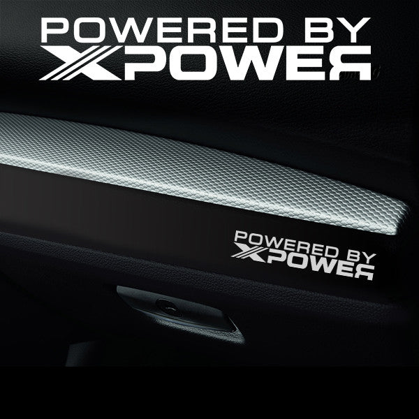 2x XPower Dashboard Powered By Vinyl Decal