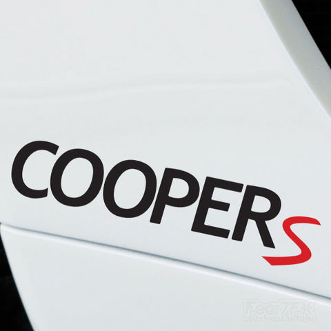 2x Cooper S Performance Tuning Vinyl Decal