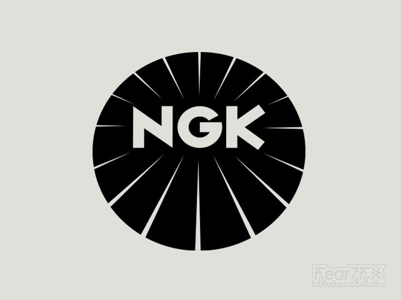 2x NGK Spark Plug Performance Logo Vinyl Decal