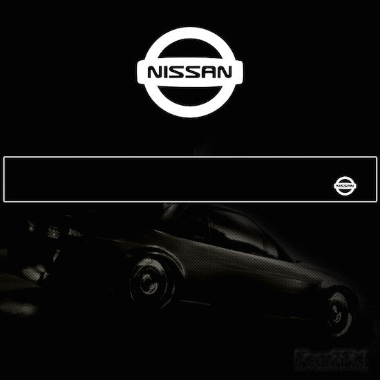 Nissan Logo V2 Vinyl Windscreen SunStrip Any 2 Colours