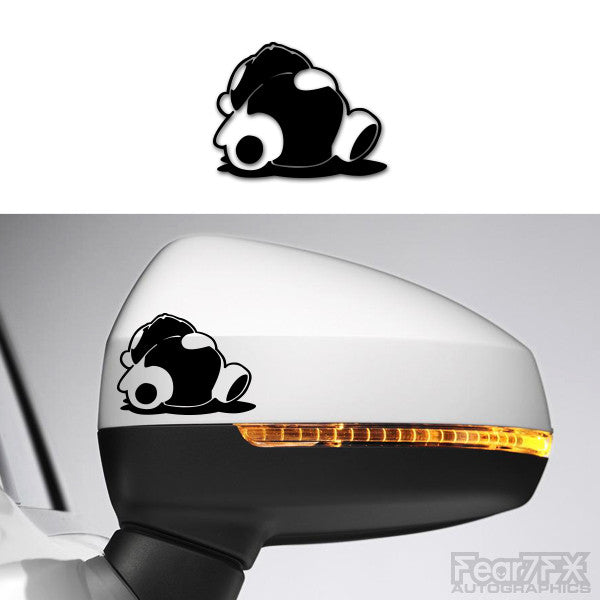 2x Panda JDM Logo Side Mirror Vinyl Transfer Decals