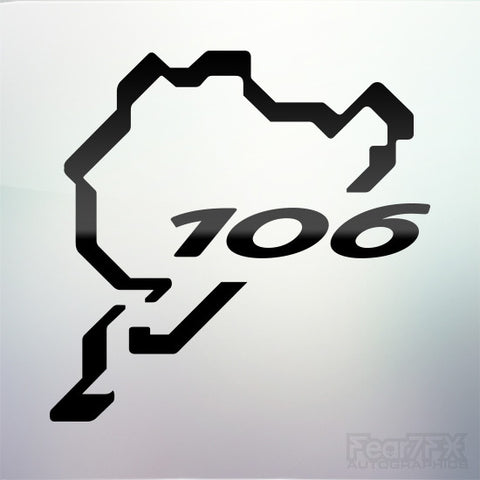 1x Peugeot 106 Nurburgring Vinyl Transfer Decal