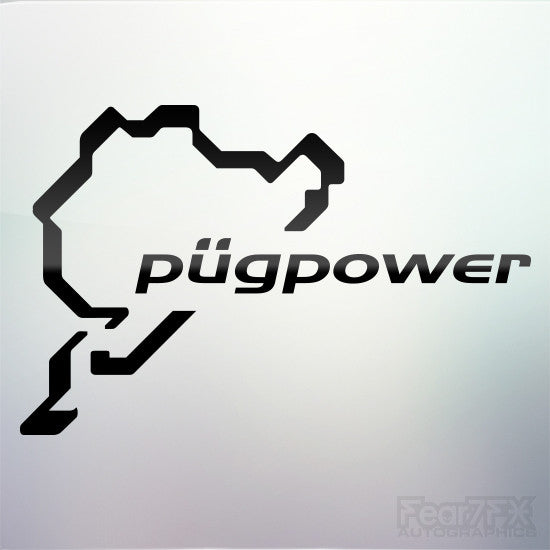 1x PugPower Nurburgring Vinyl Transfer Decal