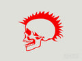 2x Punk Skull Vinyl Transfer Decal