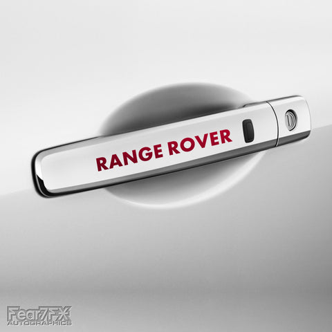 4x Range Rover Door Handle Vinyl Decals