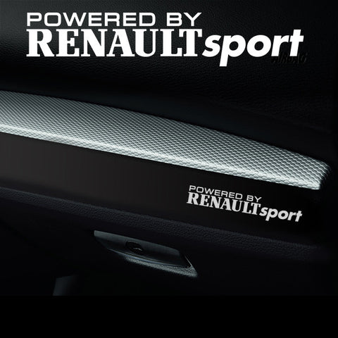 2x Renault Sport Dashboard Powered By Vinyl Decal