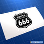 Route 666 Funny JDM Car Vinyl Decal Sticker