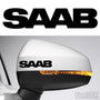 2x Saab V2 Side Mirror Vinyl Transfer Decals