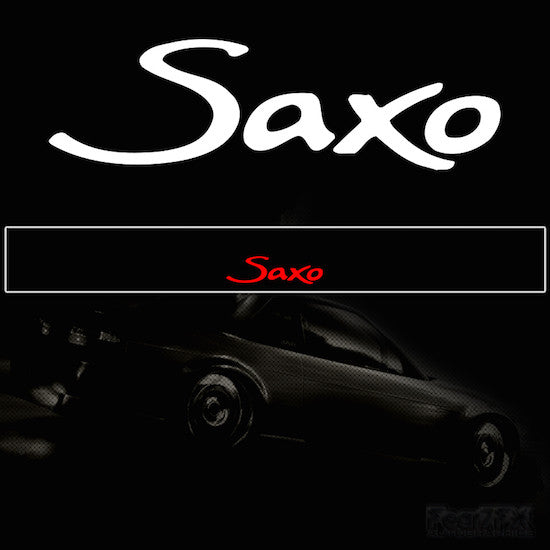 Saxo Vinyl Windscreen SunStrip Any 2 Colours