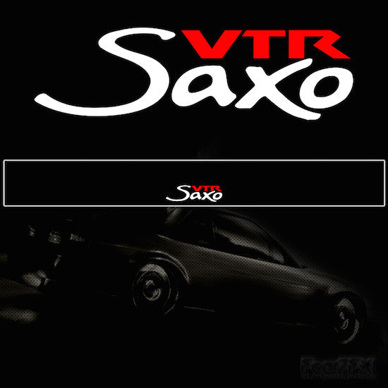 Saxo VTR Vinyl Windscreen SunStrip Any 3 Colours