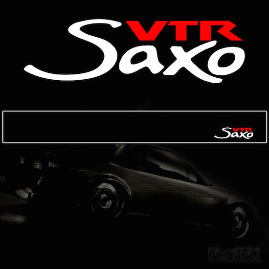 Saxo VTR V2 Vinyl Windscreen SunStrip Any 3 Colours