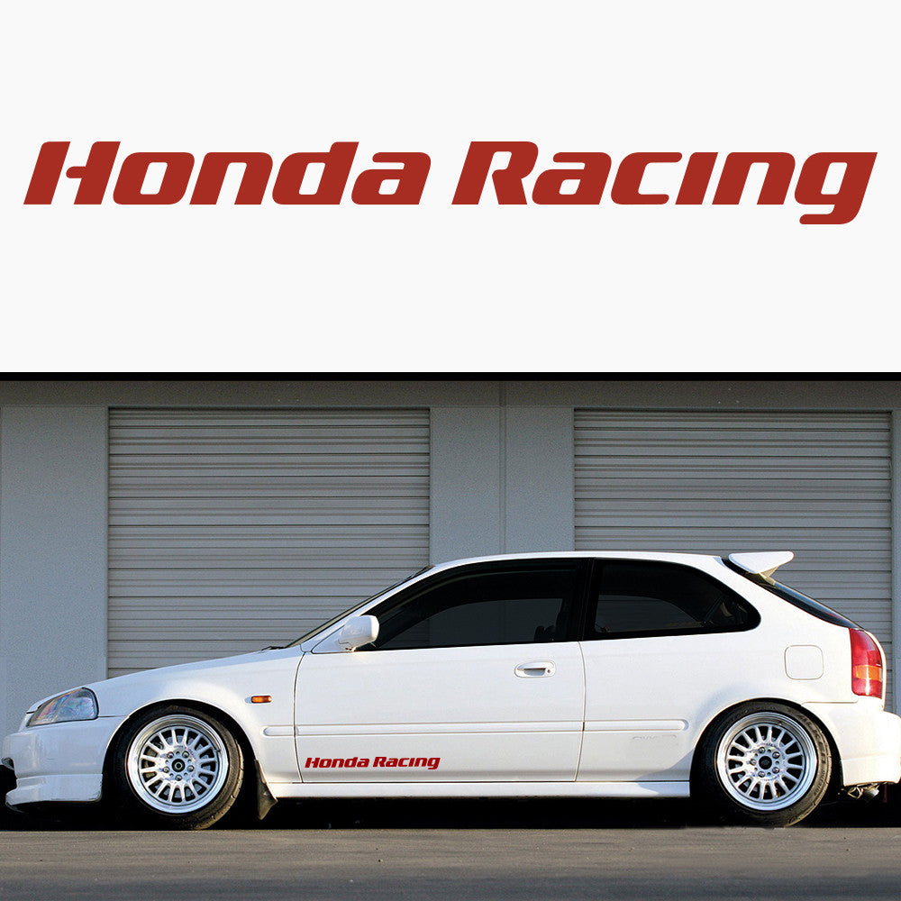 2x Honda Racing V1 Side Skirt Vinyl Decal