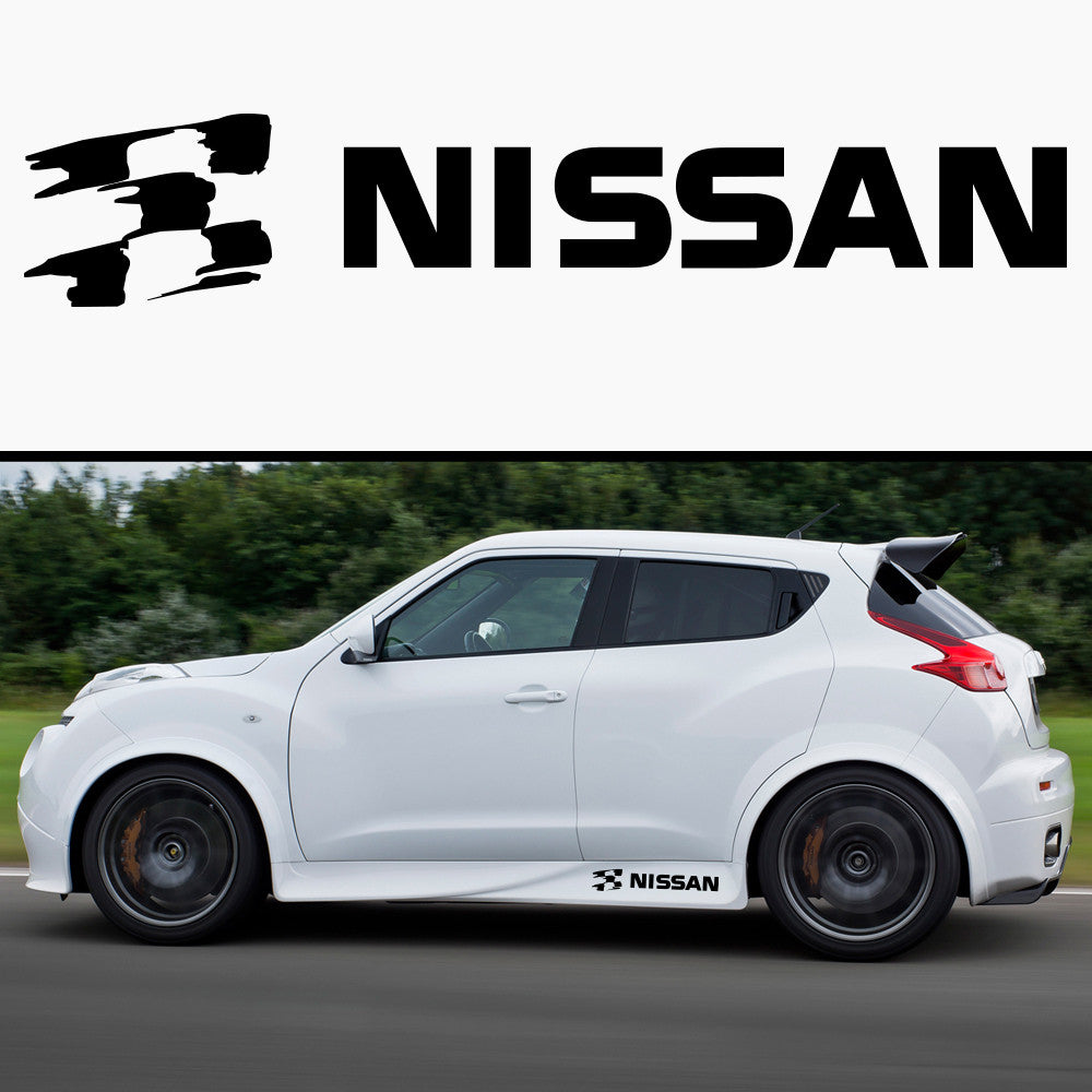 2x Nissan Sports Side Skirt Vinyl Decal