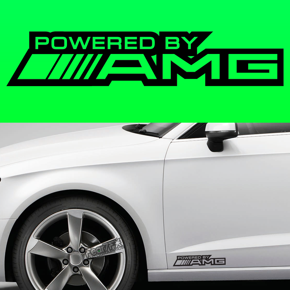2x Powered By AMG Body Part Decal