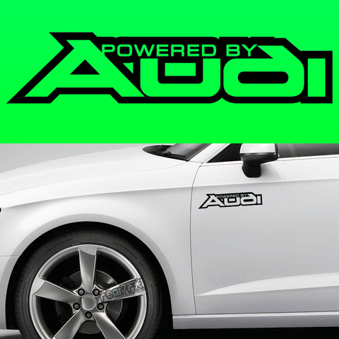 2x Powered By Audi Body Part Decal