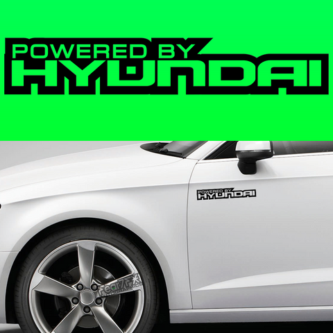 2x Powered By Hyundai Body Part Decal