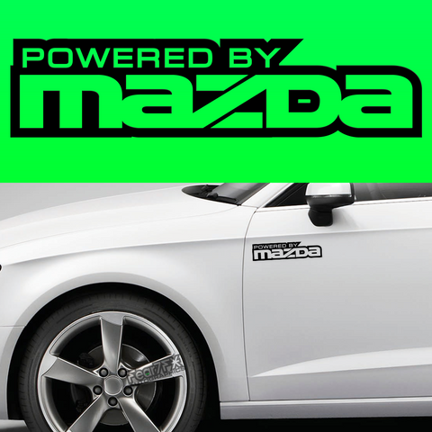 2x Powered By Mazda Body Part Decal