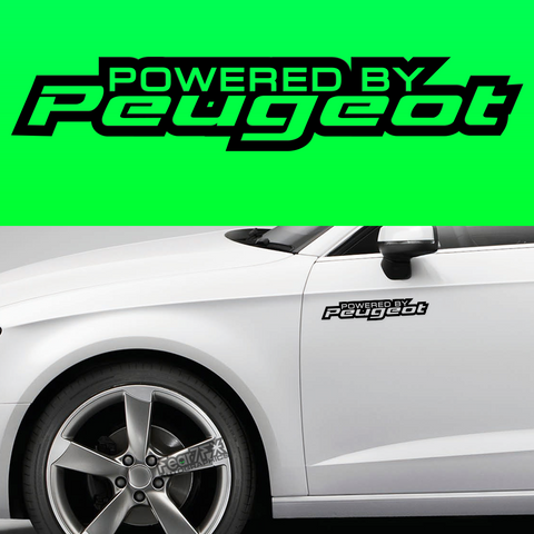 2x Powered By Peugeot Body Part Decal