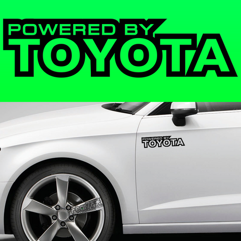 2x Powered By Toyota Body Part Decal