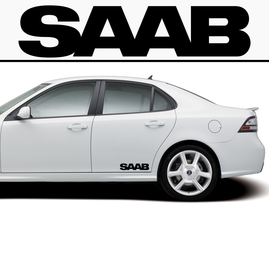 2x Saab Side Skirt Vinyl Decal