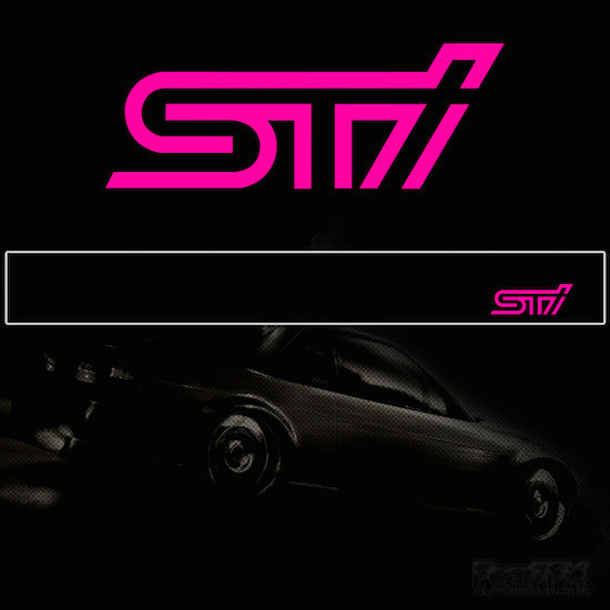 STI V2 Vinyl Windscreen SunStrip Any 2 Colours