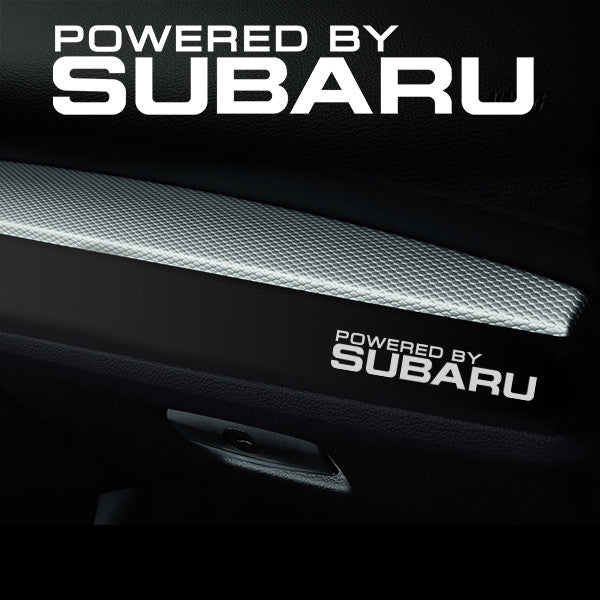 2x Subaru V1 Dashboard Powered By Vinyl Decal