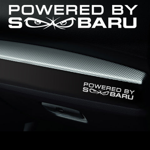 2x Subaru V2 Dashboard Powered By Vinyl Decal