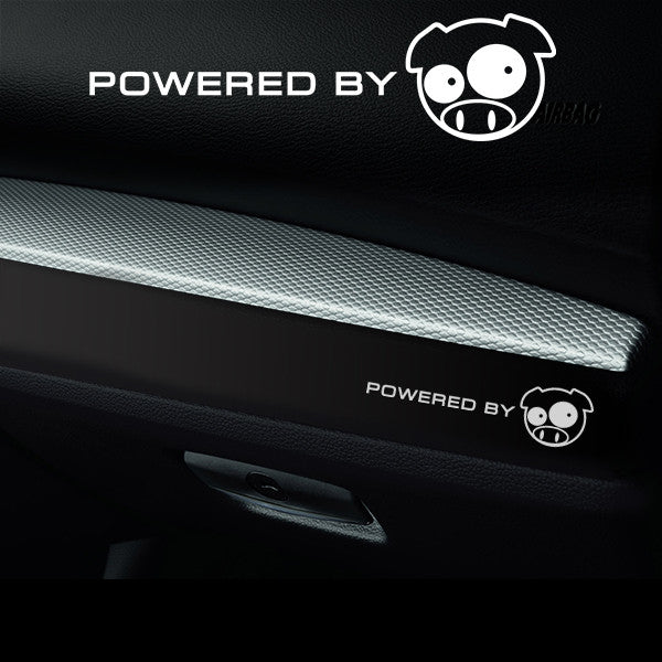 2x Subaru PIG Dashboard Powered By Vinyl Decal
