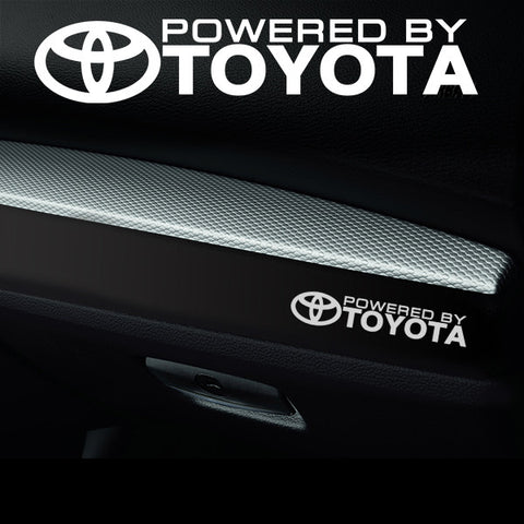 2x Toyota Dashboard Powered By Vinyl Decal