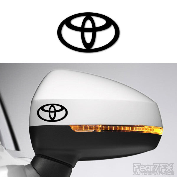 2x Toyota Logo Side Mirror Vinyl Transfer Decals