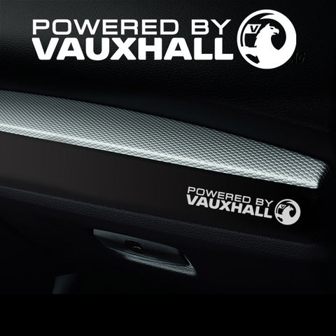 2x Vauxhall Dashboard Powered By Vinyl Decal