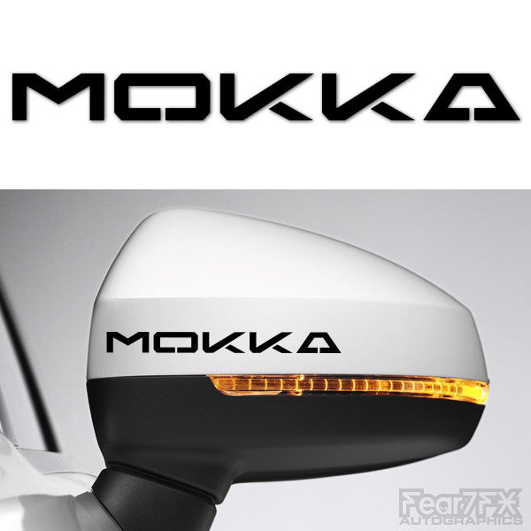 2x Mokka Side Mirror Vinyl Transfer Decals