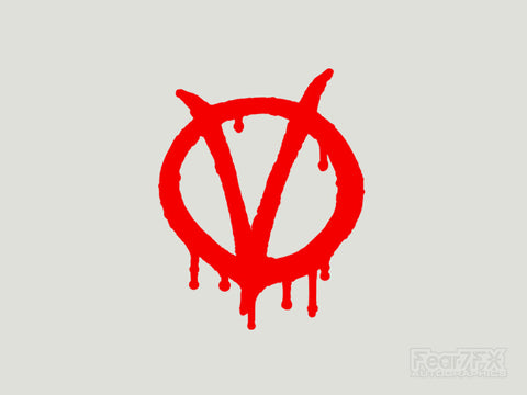 2x V for Vendetta Signature Vinyl Transfer Decal
