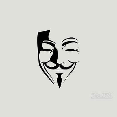 2x V for Vendetta Face Mask Vinyl Transfer Decal