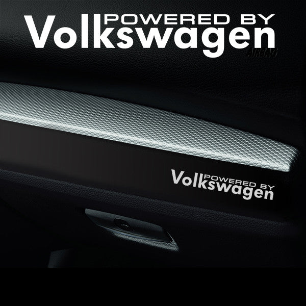 2x Volkswagen Dashboard Powered By Vinyl Decal