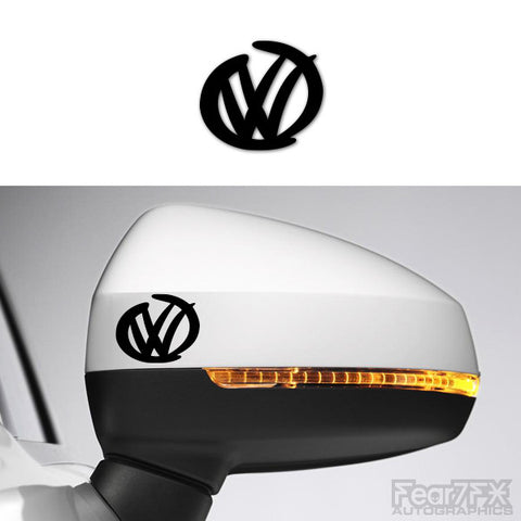 2x VW Logo V2 Side Mirror Vinyl Transfer Decals