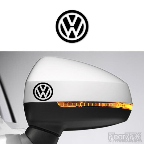 2x VW Logo V1 Side Mirror Vinyl Transfer Decals