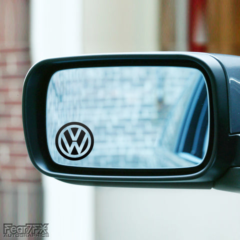 2x VW Logo Wing Mirror Vinyl Transfer Decals