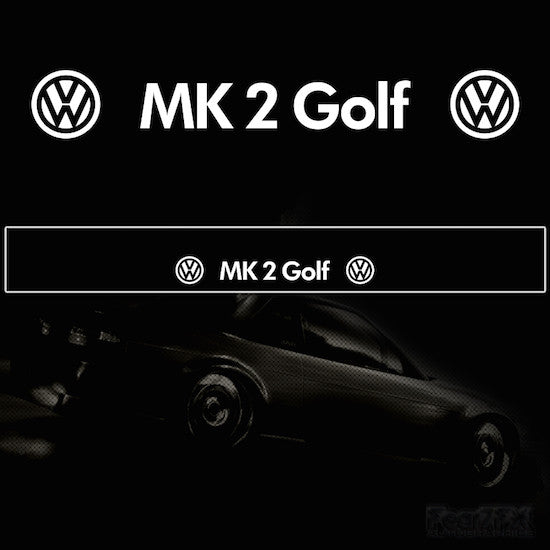 MK2 Golf Vinyl Windscreen SunStrip Any 2 Colours