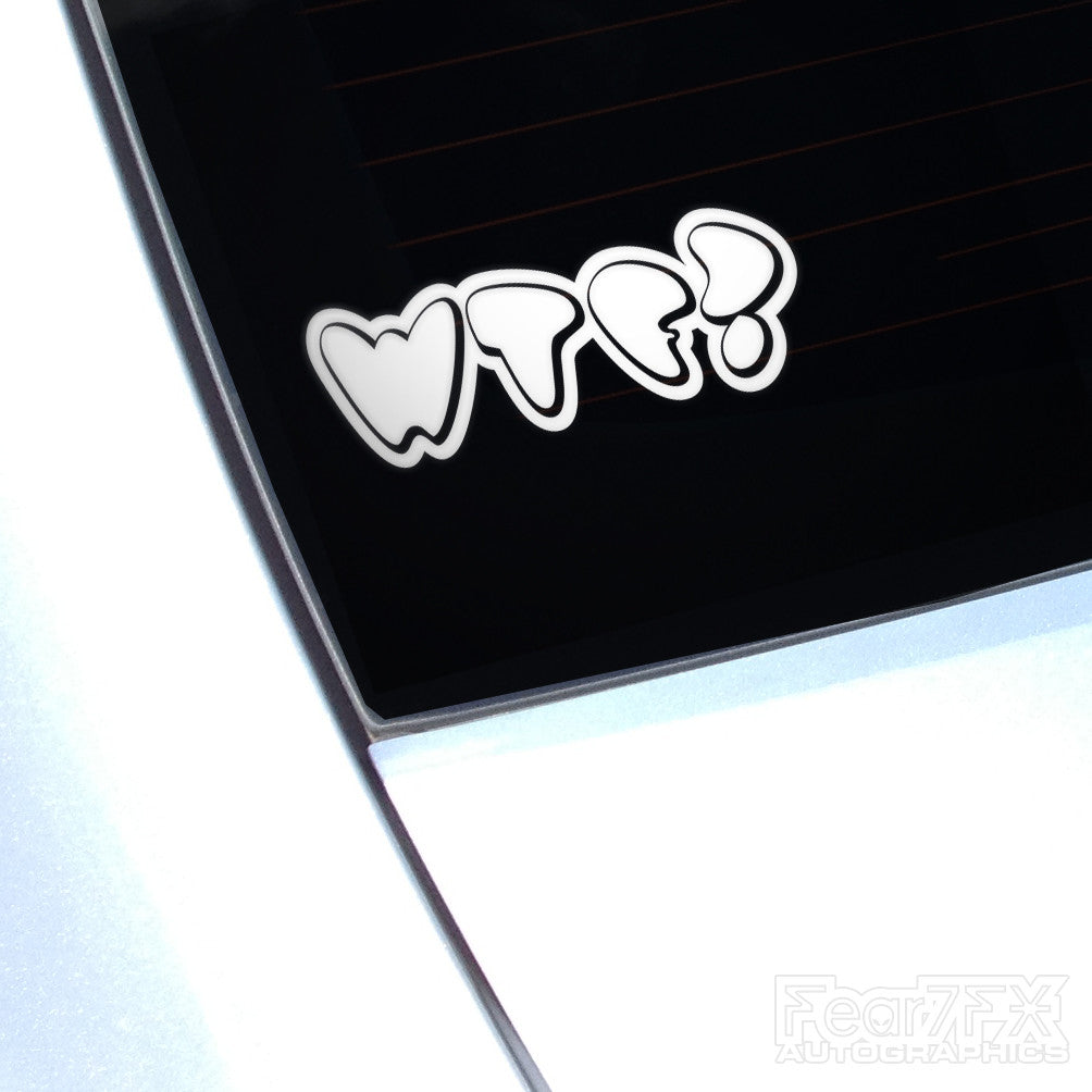 WTF? What The Fuck? Funny JDM Car Vinyl Decal Sticker
